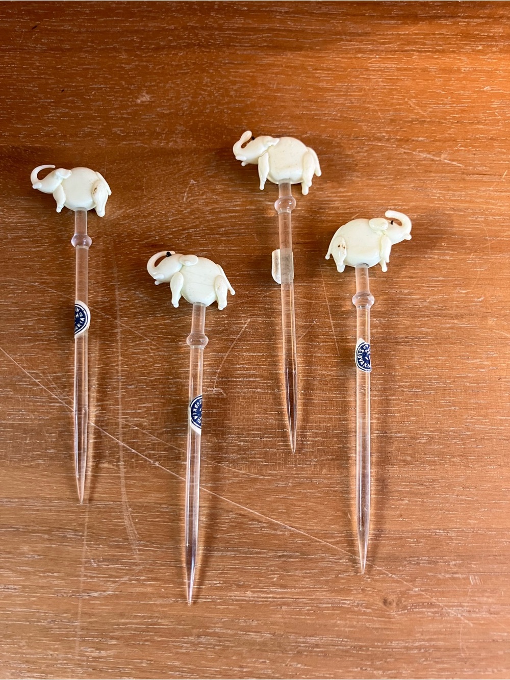 Set of 4 Elephant Cocktail Picks